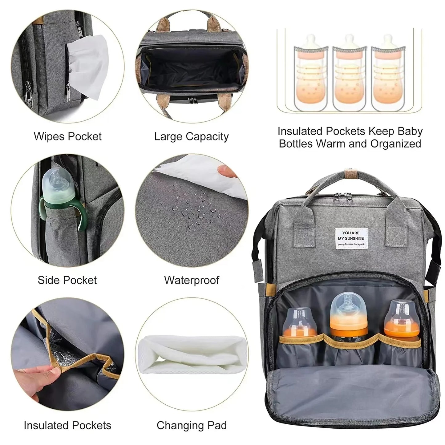Pet/ Baby Diaper Bag with Changing Station